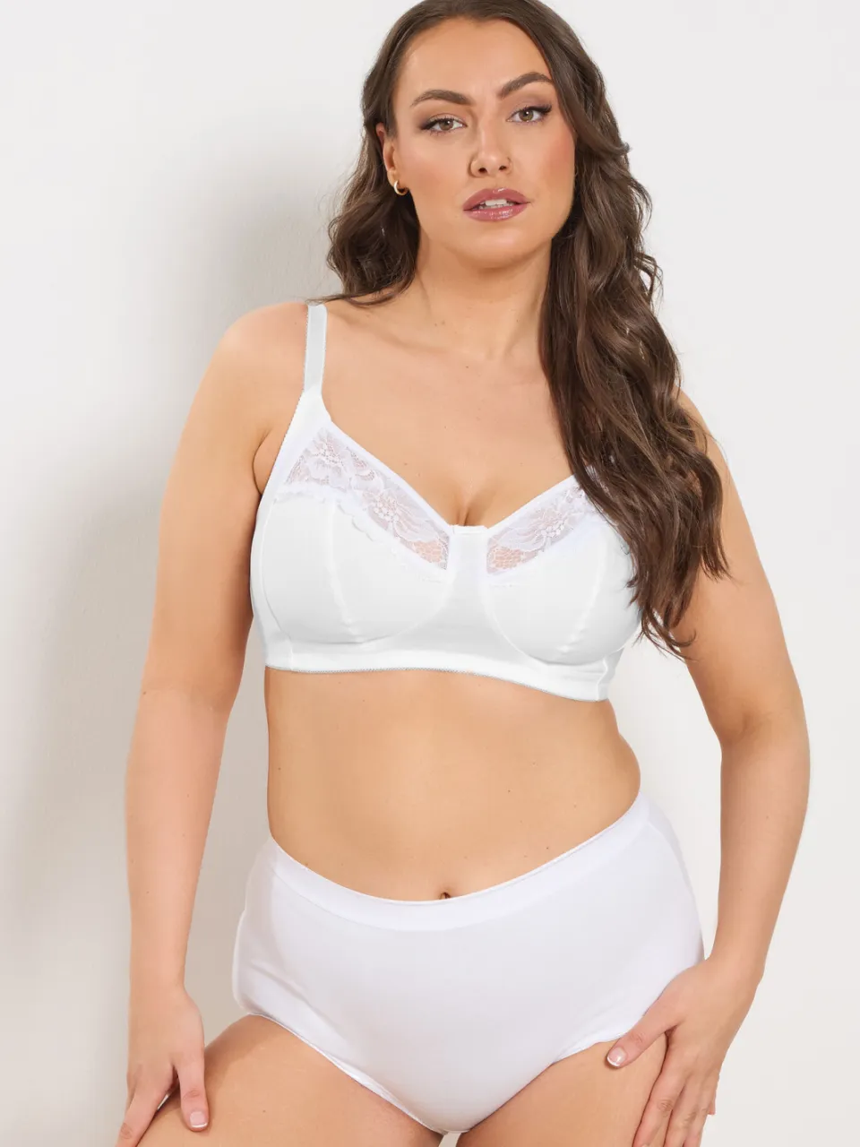 Yours 2Pack Roze Katoenen Bralette Met Kanten Rand, Zonder Vulling En Zonder Beugelssize, foto 4