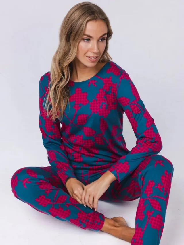 Pastunette Sangria Nights - Pyjama - Katoen Groen
