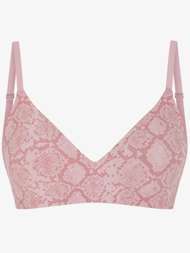 Penti Onzichtbare triangle-bh met tattoo-effect, slangenprint en uitneembare cups Veelkleurig