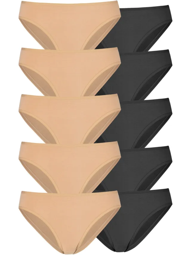 Bikinislip beige, zwart, foto 2