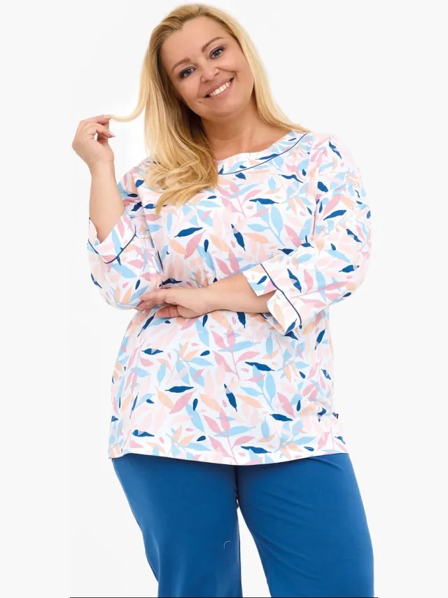 Cornette Katoenen Pyjama Dames Volwassenen Amelia 2 732/452 48 / Wit