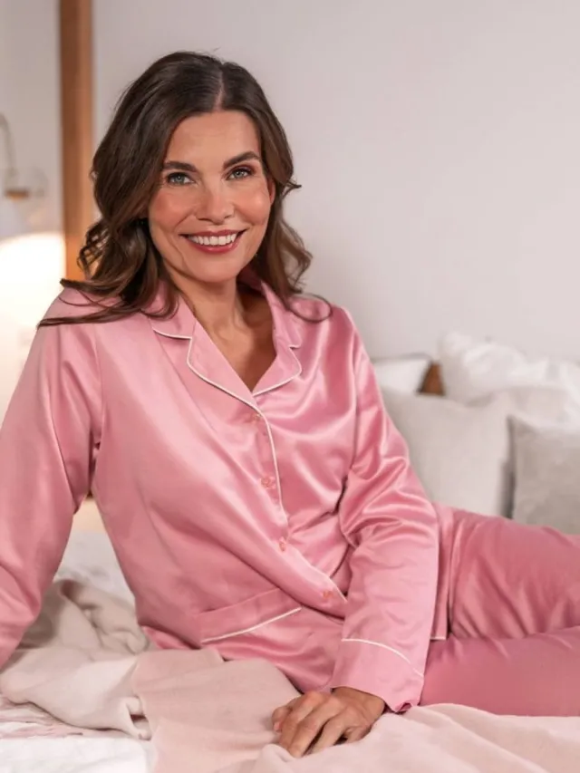 Ringella Satijnen dames pyjama donkerroze Ringella - Roze - Maat - 38