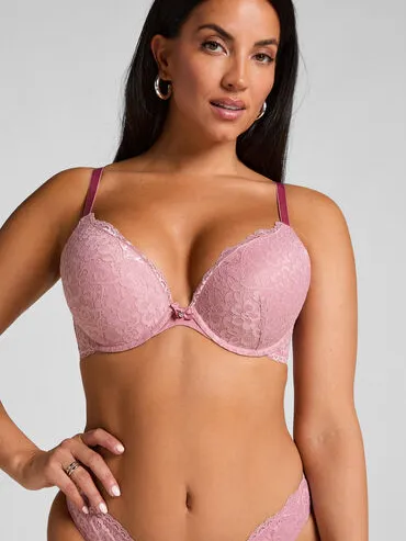 Hunkemöller Voorgevormde push-up beugel bh Marine Roze