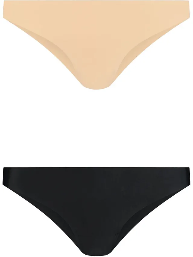 Bye Bra 2-pack Katoen Braziliaans Beige/Black