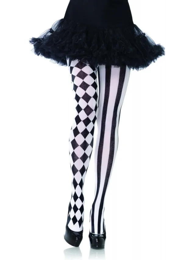 Leg Avenue Harlequin Pantyhose ["Zwart"]