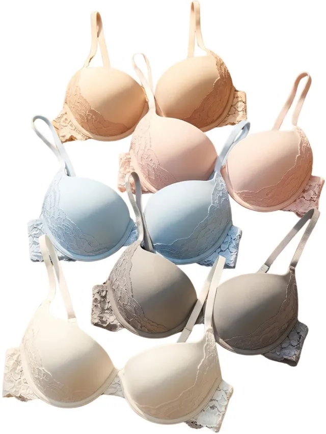 Currero BH Zonder Beugel - Strapless - Zonder Bandjes - Met Voorsluiting - Push-up Bh's - Comfort Beha - Comfortabel - Grote Sluiting - Wit Poeder Orchidee Grijs Lichtbeige - Cupmaat 5 kleuren 2