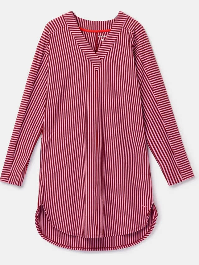 Woody slaapjurk dames - bordeaux - 262-15-XDD-Z/913