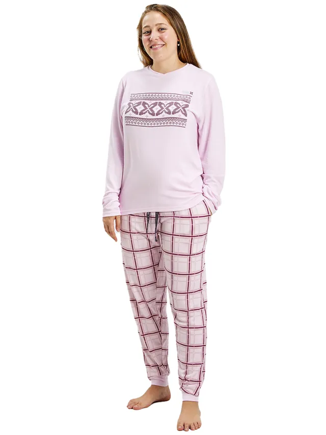 Munich Pyjama met lange mouwen MUDP0100 Roze