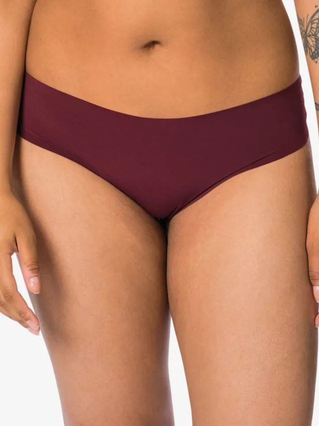 HEMA Damesbrazilian micro met kant donkerrood (donkerrood)