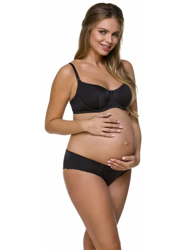 Lupoline Black Dots voedingsbh met beugel zwart
