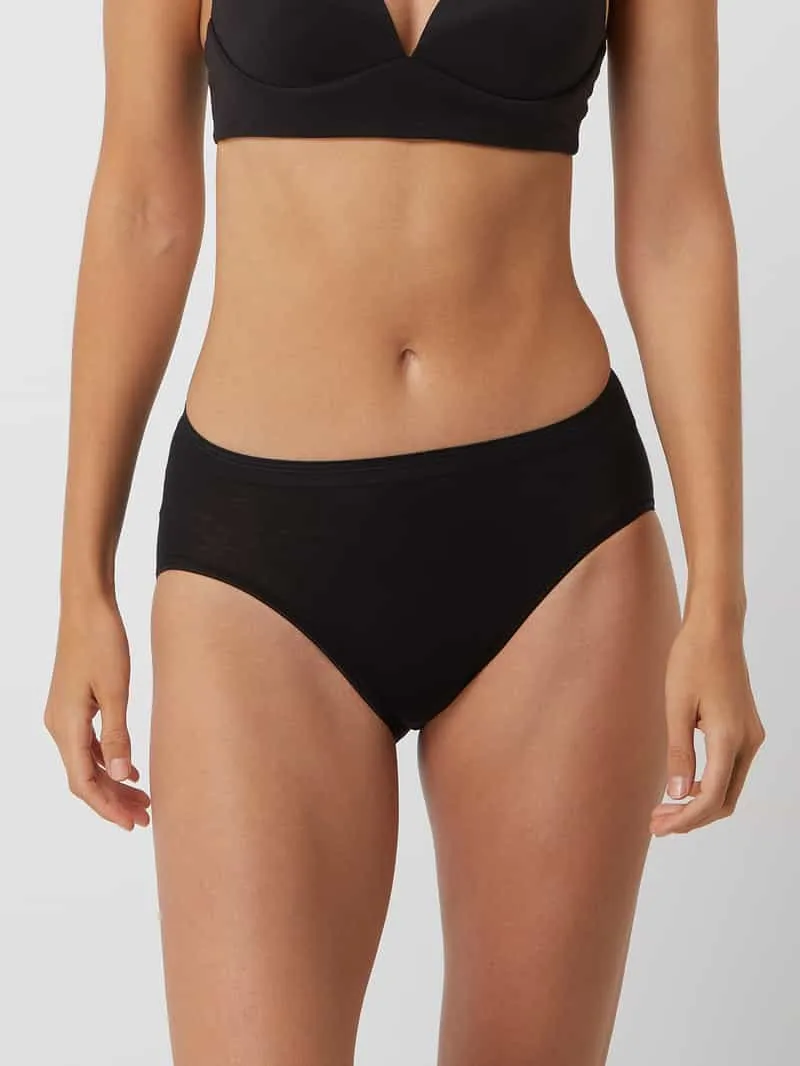 Schiesser Slip met stretch Zwart
