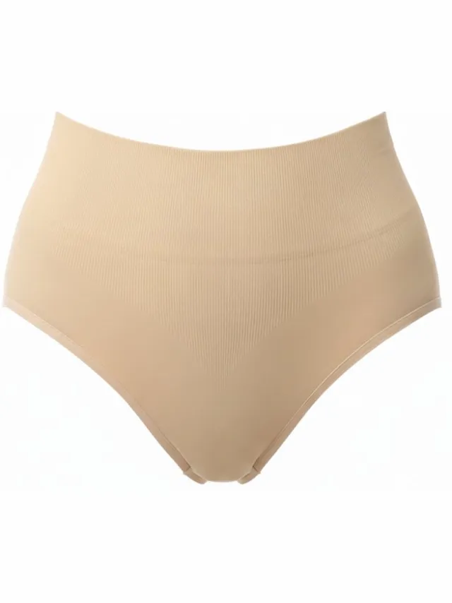 TAFUER Corrigerende Hoge Taille Slip - Naadloze Shapewear voor Buik & Taille - Comfortabel High Waist Ondergoed - Beige