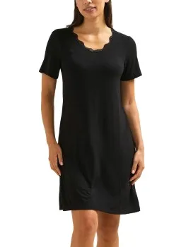Trofé Trofe Viscose Nightdress Bruin,Zwart