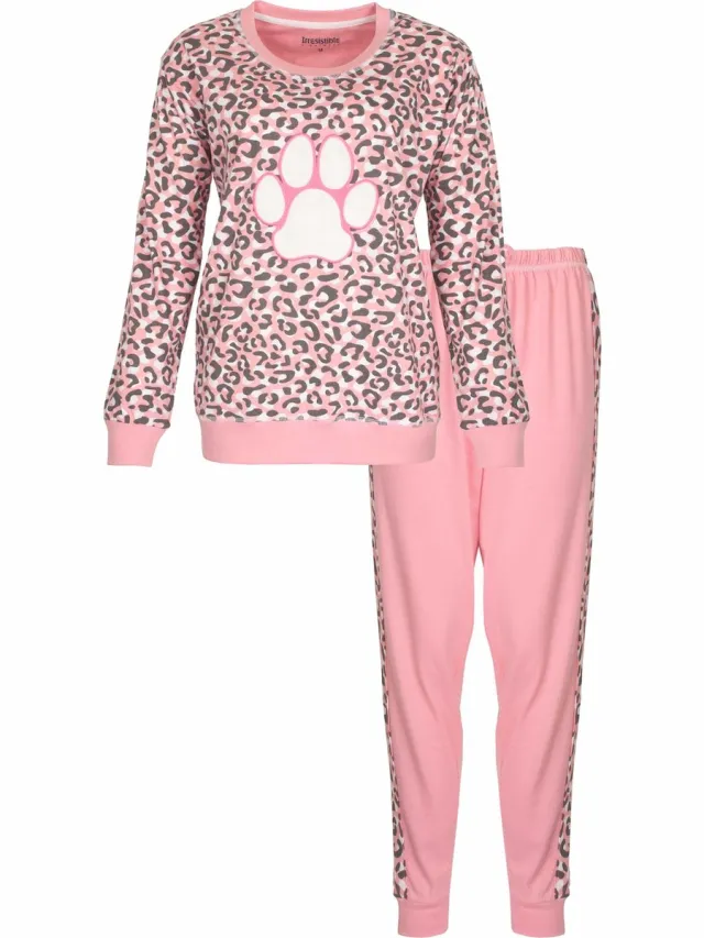 Irresistible Dames Pyjama - Katoen - Tijgerprint - Roze