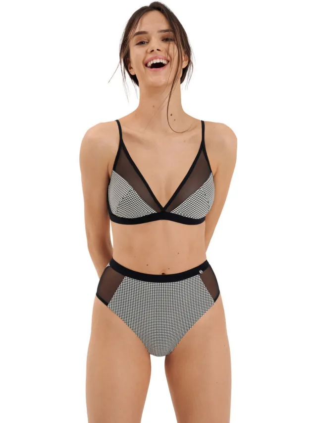 Lisca Mia slip met hoge taille zwart-wit