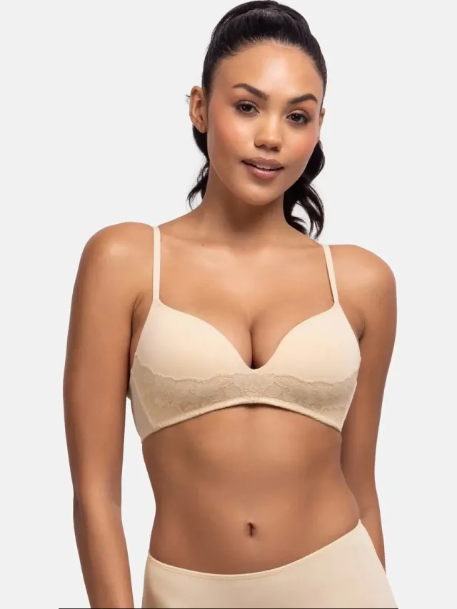 Dorina 2-pack voorgevormde BH zonder beugel - Fili Lace - Kanten T-shirt bh zonder vulling - 70D - Zwart