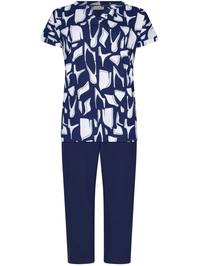 Pastunette Pyjama - Midnight Mosaic - Bio Katoen - Blauw