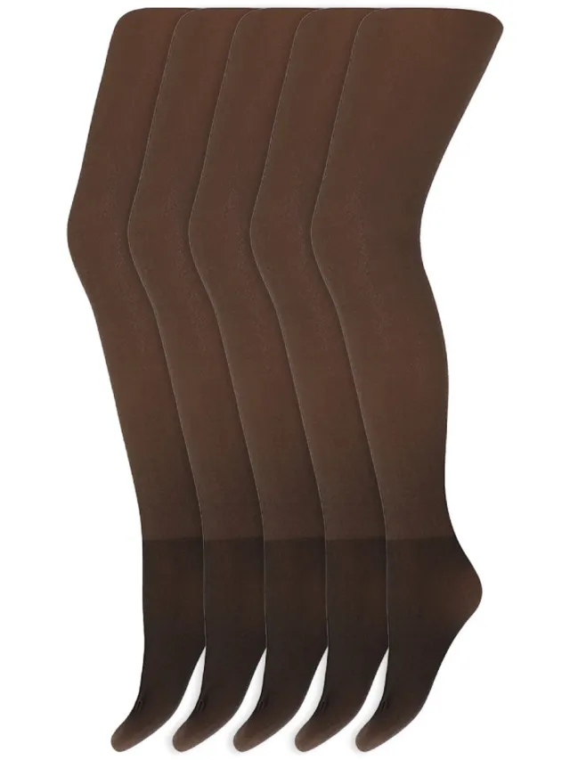 Marianne Panty Met Fleece Voering | 200 Denier | Merk: Marianne | Maat: S T/M Xxl | Kleur: Zwart | 5 Paar
