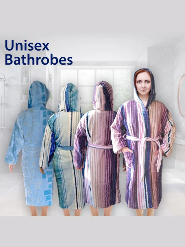 BED GLOW & APPAREL Unisex Badjas - 100% Katoen Badjas - M - Paars met lijntjes- Sauna Badjas - Ochtendjas - Badjas dames - Badjas heren - Katoen Badjas - Badjassen - %100 Katoen - Maat :