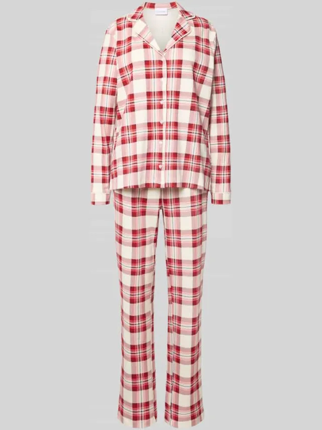 Lascana Pyjama met reverskraag Offwhite
