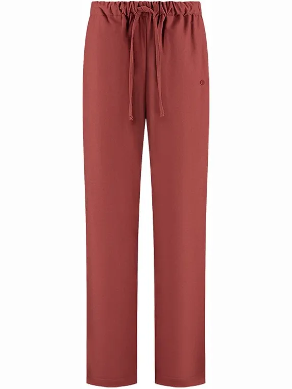 Yumeko pyjamabroek dames flanel fluweel rood s Red Velvet