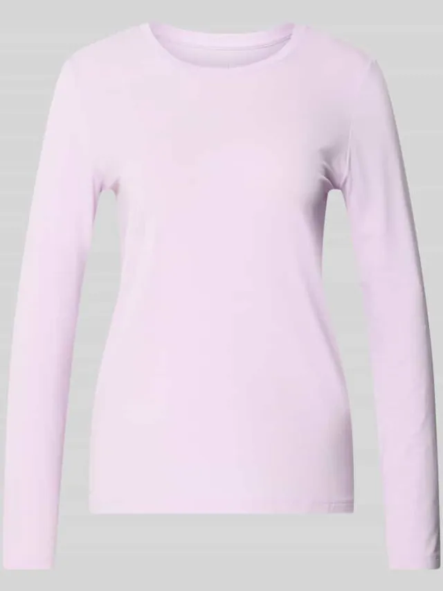 Schiesser Regular fit pyjamabovendeel met ronde hals Lila
