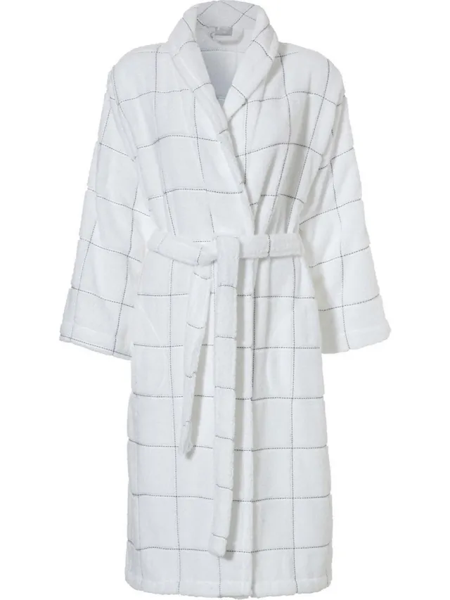 Seahorse Grid badjas white