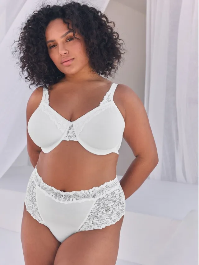 Next Dames - Ultimate Support kanten F-K minimizer beha met kant en volledige cups - Wit White