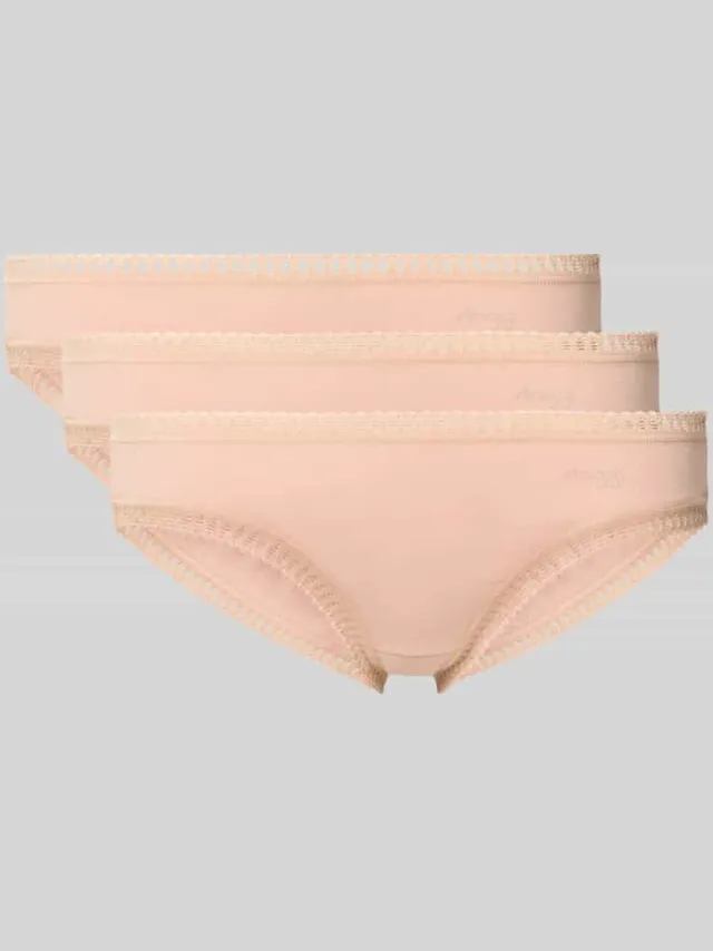 Sloggi Slip met gehaakt kant, model 'GO Crush' in een set van 3 stuks beige, foto 2