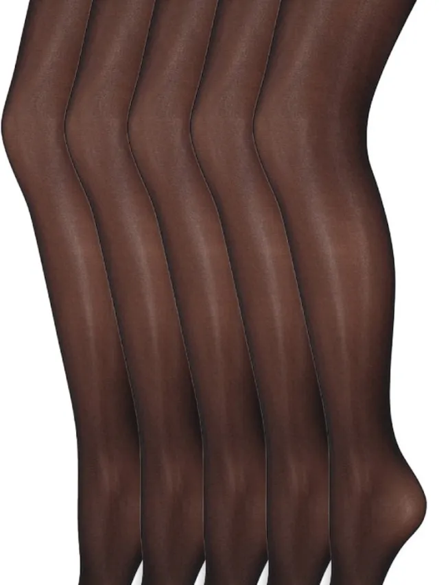 Glans Panty | 35 Denier | Merk: Marianne | Maat: S T/M Xxl | Kleur: Zwart | 5 Paar