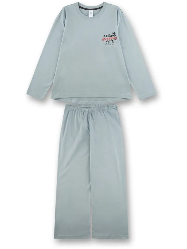 Sanetta Pyjama Pyjama long uni 140 Lichtgroen
