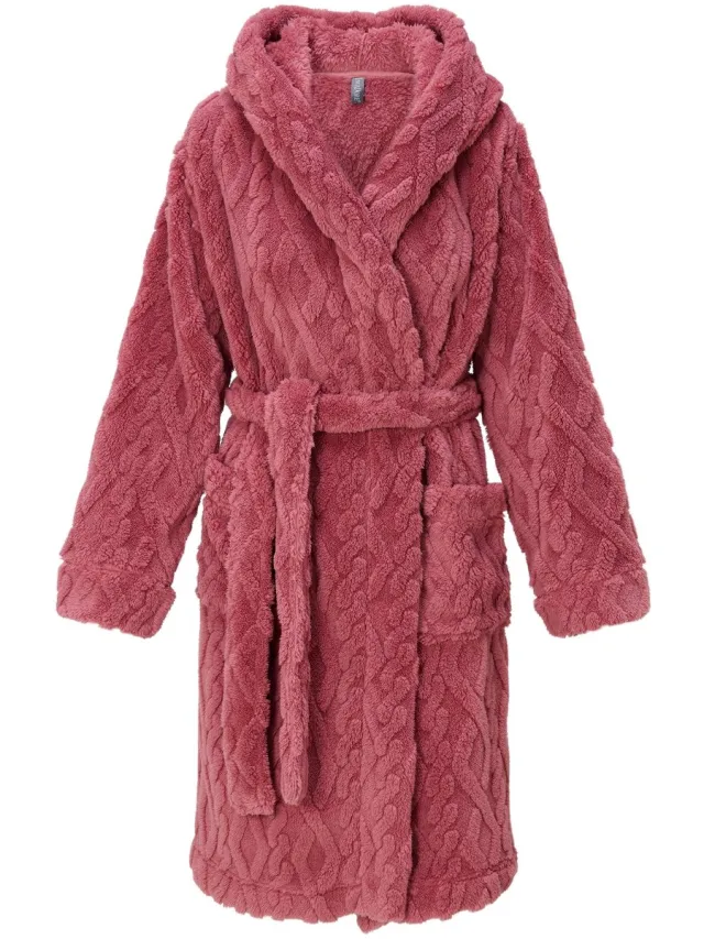 LingaDore Fleece robe Dusty rose