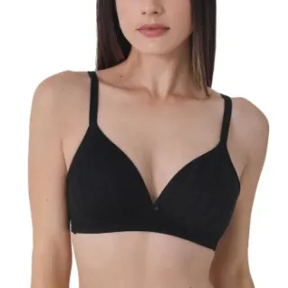 sassa Natural Stripe Padded Soft Bra Zwart,Beige,Wit