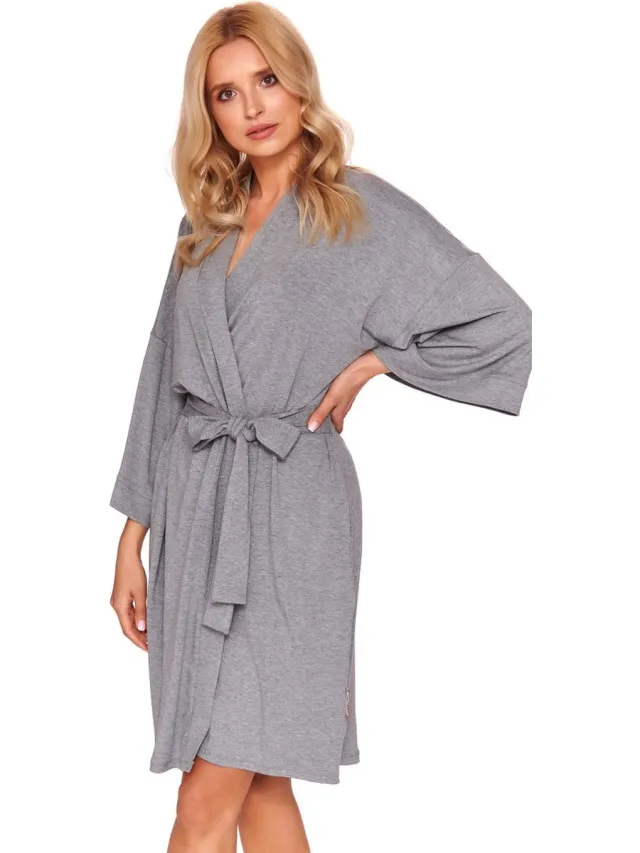 Doctor Nap Badjas Dames Bamboe Dark Grey SWB.9999 Grijs