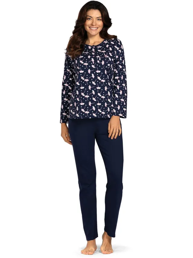 Comtessa Dames pyjama - 100% katoen - Navy