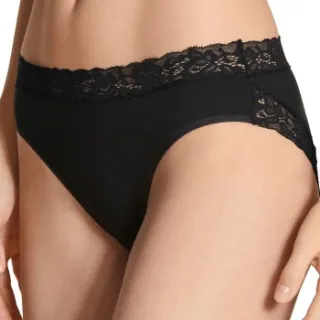 Calida Natural Comfort Lace brief zwart Beige,Zwart,Wit