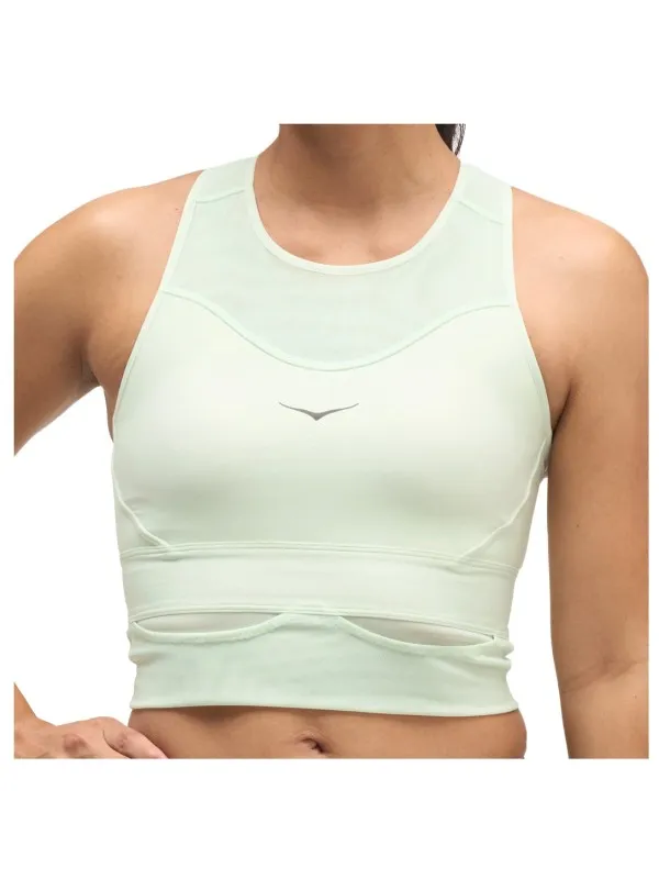 Hoka Race Day Bra sportbeha mintgroen Beige/Wit