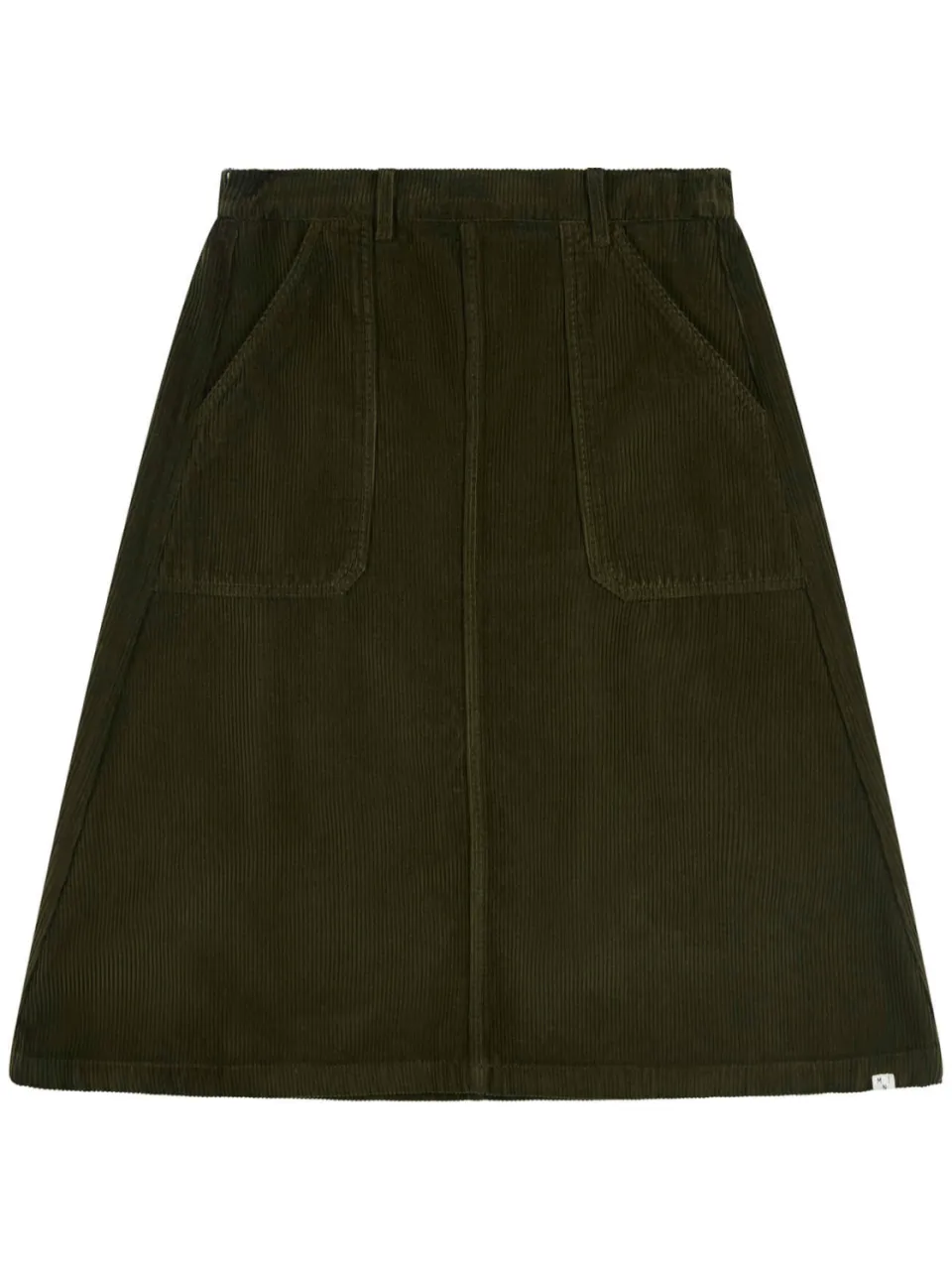 MATONA dames vegan Rok Flared Corduroy Mosgroen donkergroen, foto 2