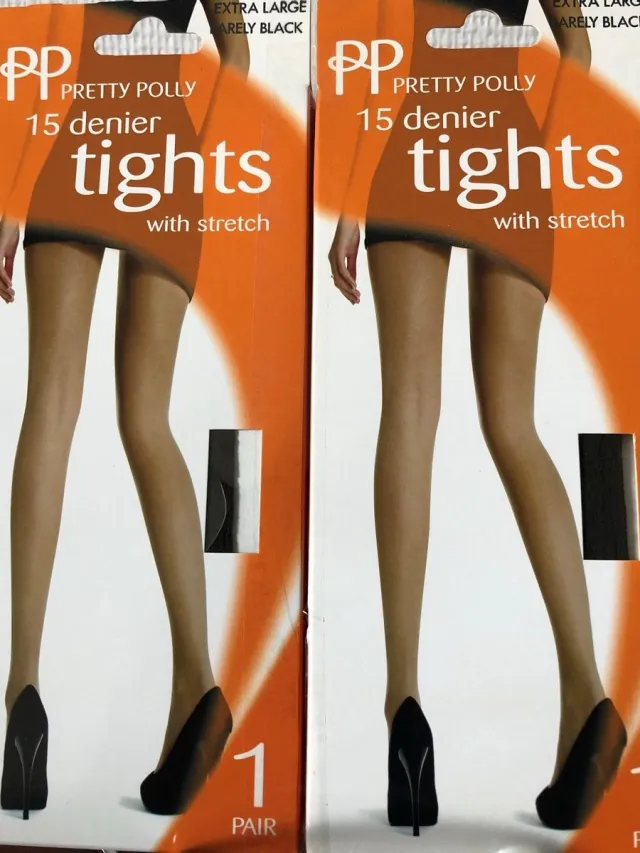 Pretty Polly Panty - Panty - Everyday - Stretch - 2 paar - 2 Paar Voordeelpak - 15 Den. XL - Barely Black