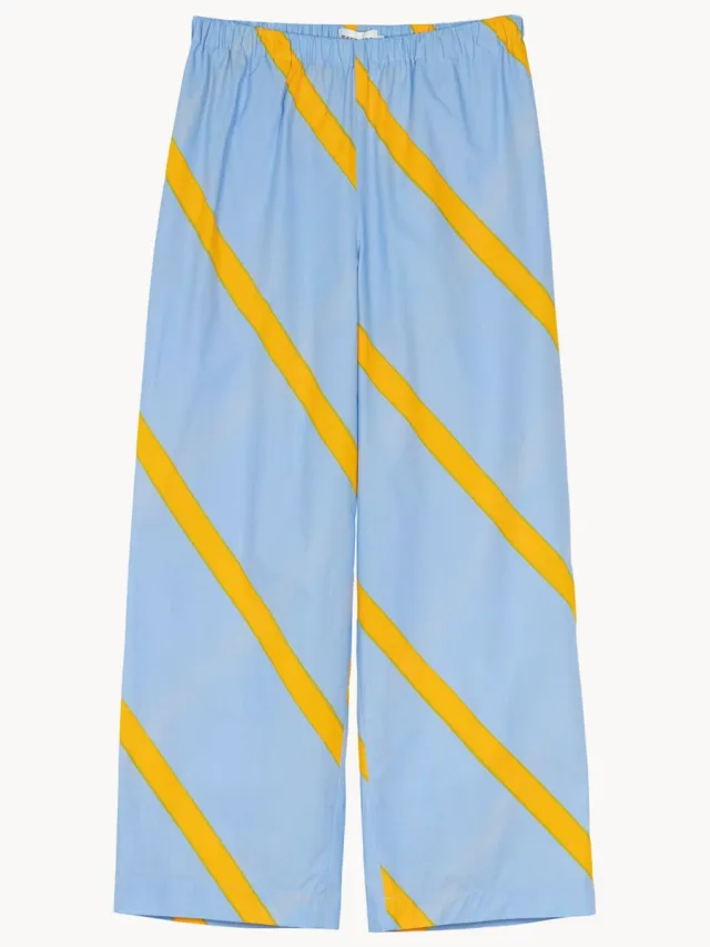 Marimekko Katoenen pyjamabroek Vilke Blauw, Geel