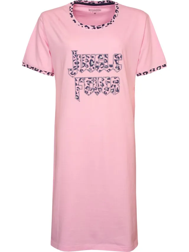 Irresistible Dames Nachthemd - 100% Katoen - Roze