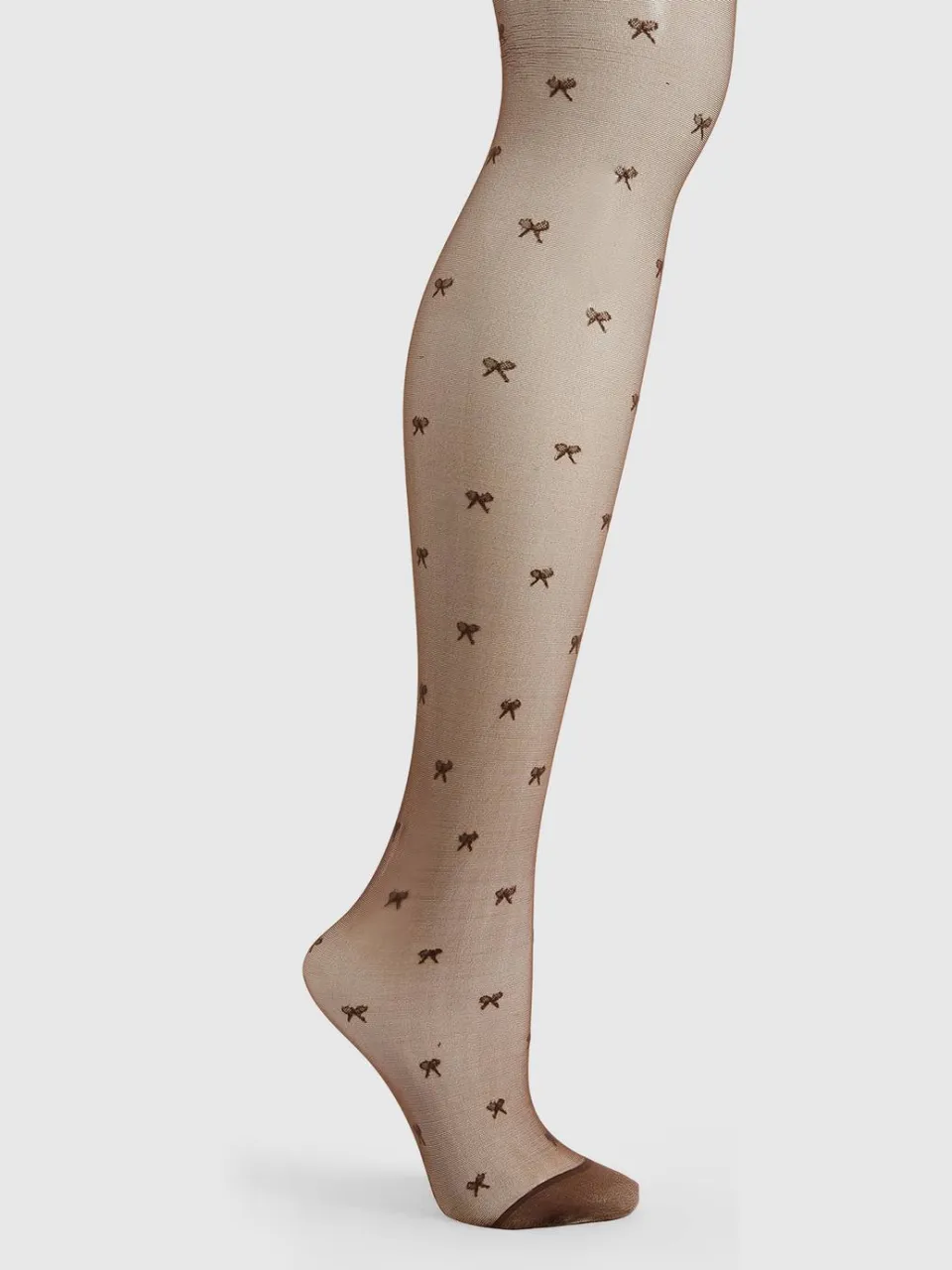 boohoo Dames Panty Met Mini Strikjesprint chocoladebruin, foto 2