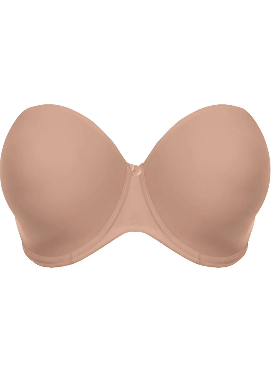 Elomi Smooth voorgevormde strapless bh met beugel beige, foto 2