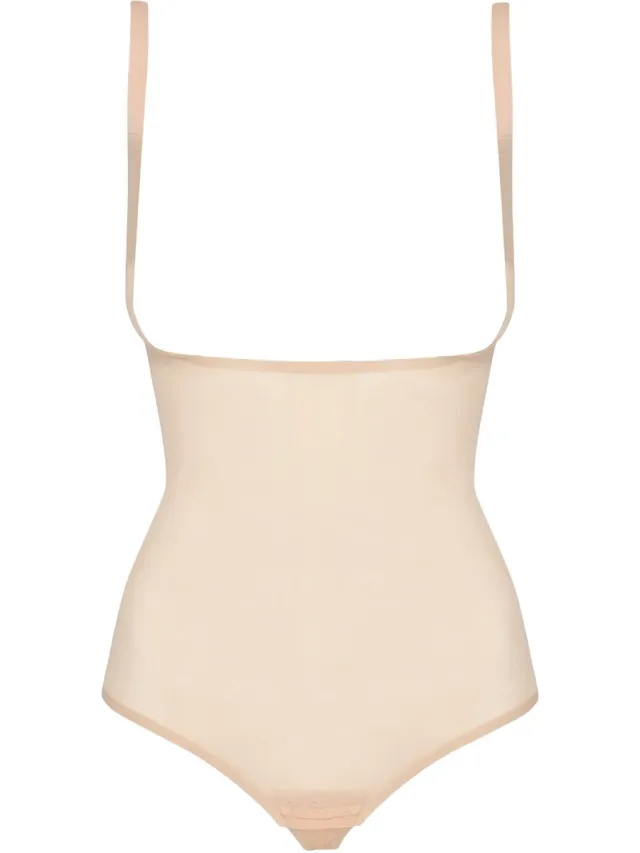 Bye Bra Forming Tulle WYOB Bodysuit Beige
