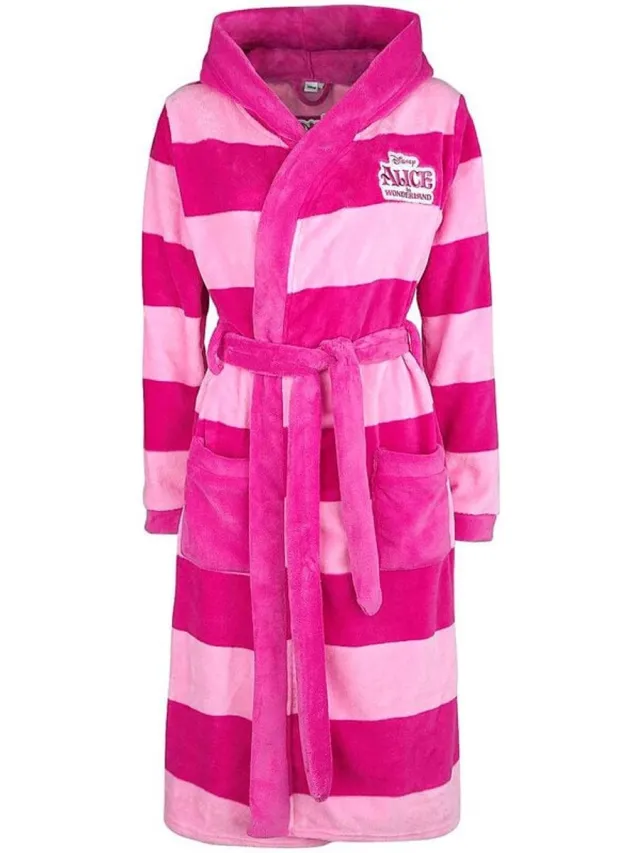 Alice in Wonderland We're All Mad Here Badjas roze Polyester