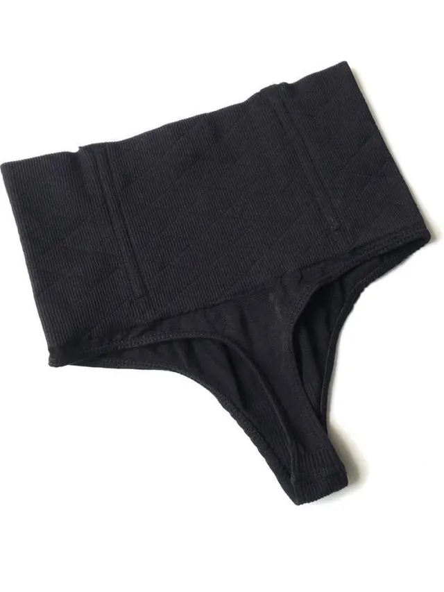 Finnacle Correctie Ondergoed - Shapewear - High Waist String - Zwart - 3 Stuks