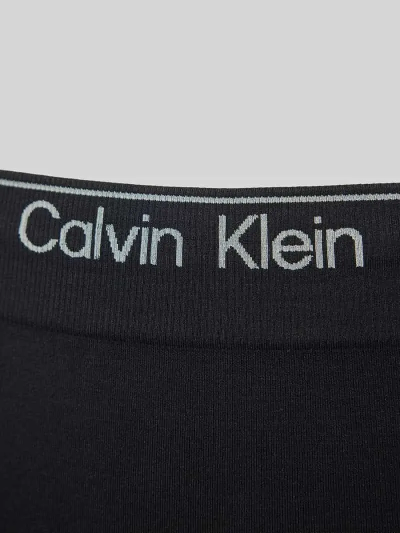 Calvin Klein Slip met elastische band met label Zwart