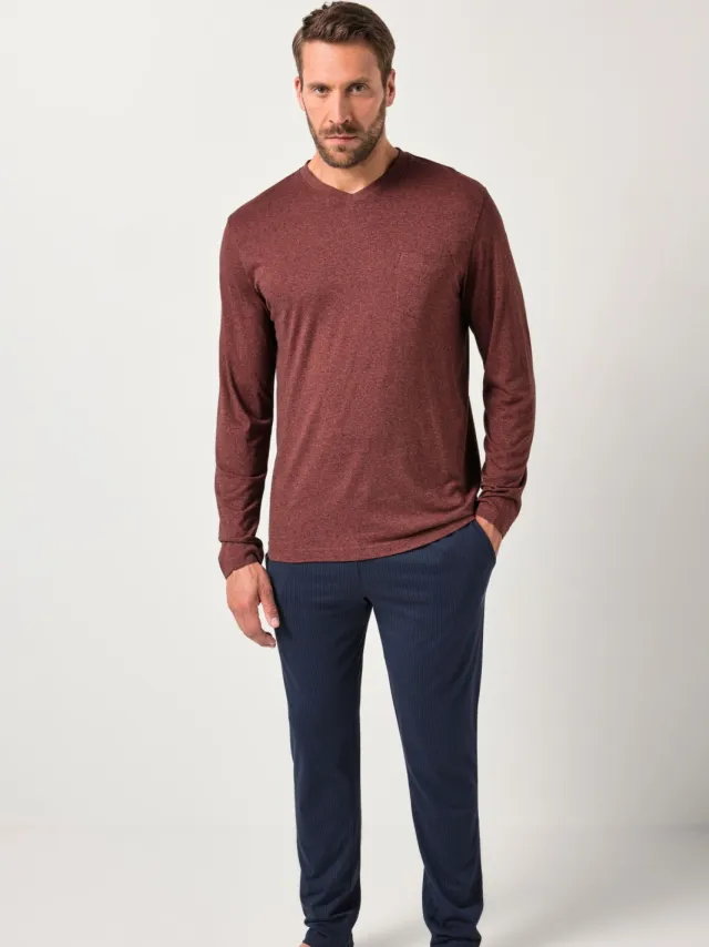 JP1880 Regular Fit pyjama rood rood/blauw