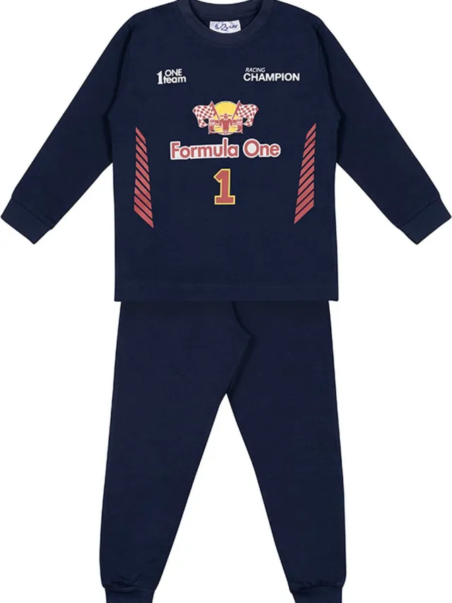 Fun2Wear Pyjama Driver 1 - Navy Blauw