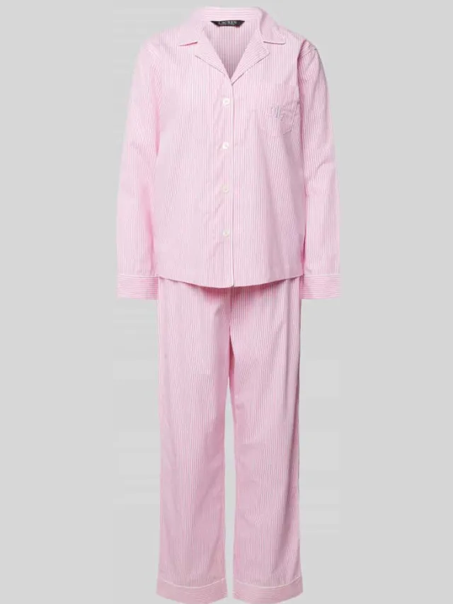 Lauren Ralph Lauren Pyjama met borstzak Roze